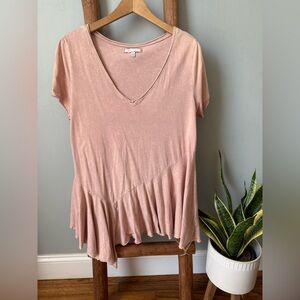 Anthropologie Blush V-Neck Tunic